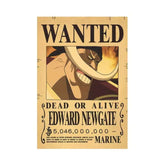 anime bounty poster wall art featuring Edward Newgate wanted dead or alive living room wall decoration